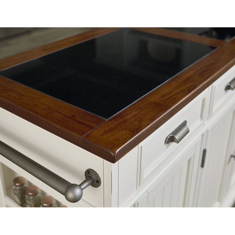 Charlton Home® Bunbury Wood Kitchen Island & Reviews Wayfair